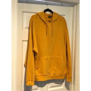 ASOS Oversized Drop Shoulder Yellow Hoodie